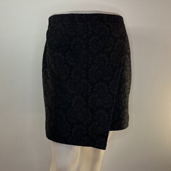 MADEWELL 1937 Women's Black Lace Assymetrical Skirt - Size 6 - NWT - Picture 2 of 5
